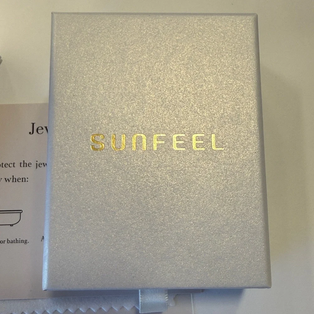 Gold Interlock Pave Pendant Necklace / Gift Bag and Box / Jewelry Cleaner - Picture 5 of 5